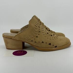 Musse & Cloud Women's Nanette Boho Laser-Cut Suede Mules Size 37 EU/ 6 US